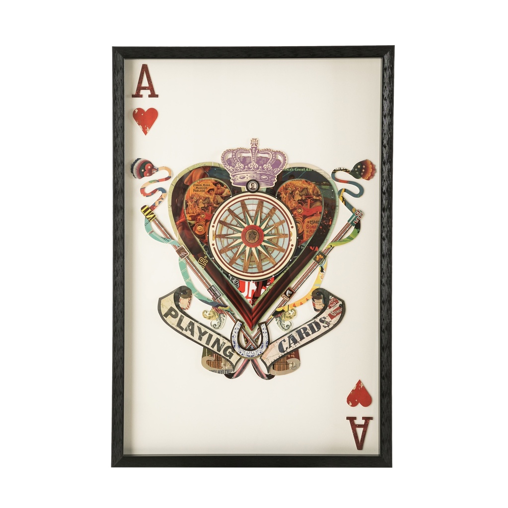 Ace Of Hearts Framed Wall Art 60X90 Cm