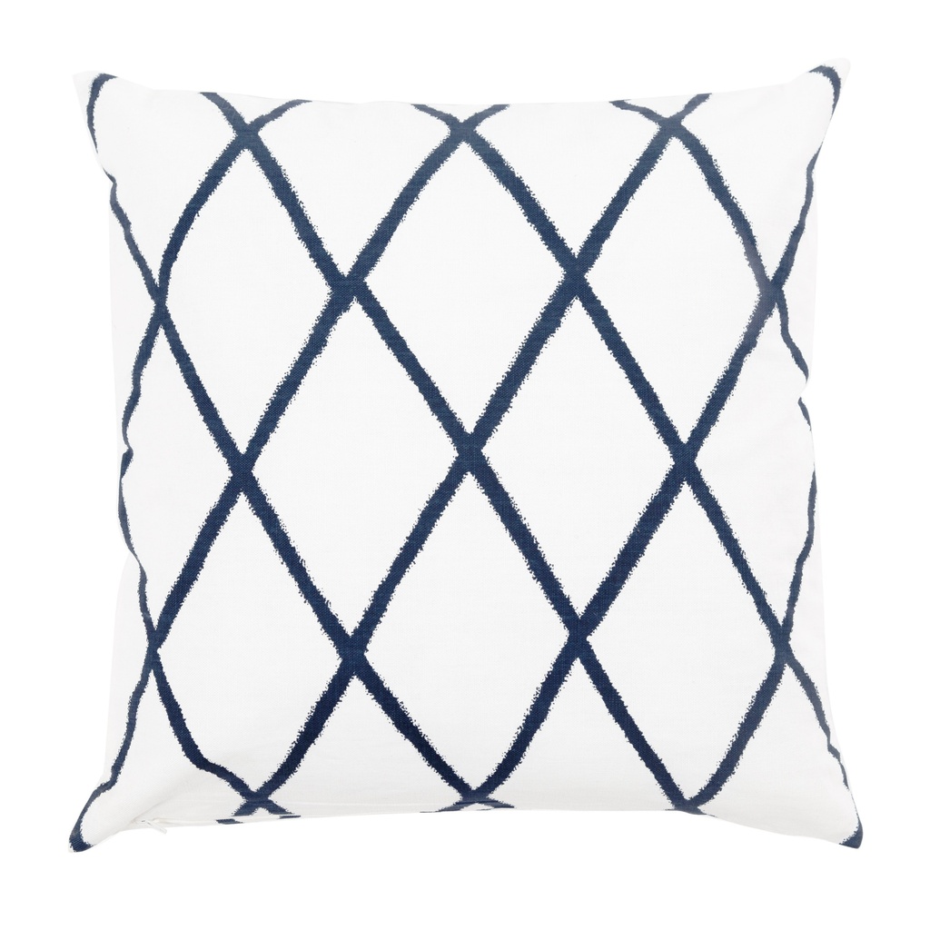 Alice Decorative Pillow 50X50Cm Navy Blue-White