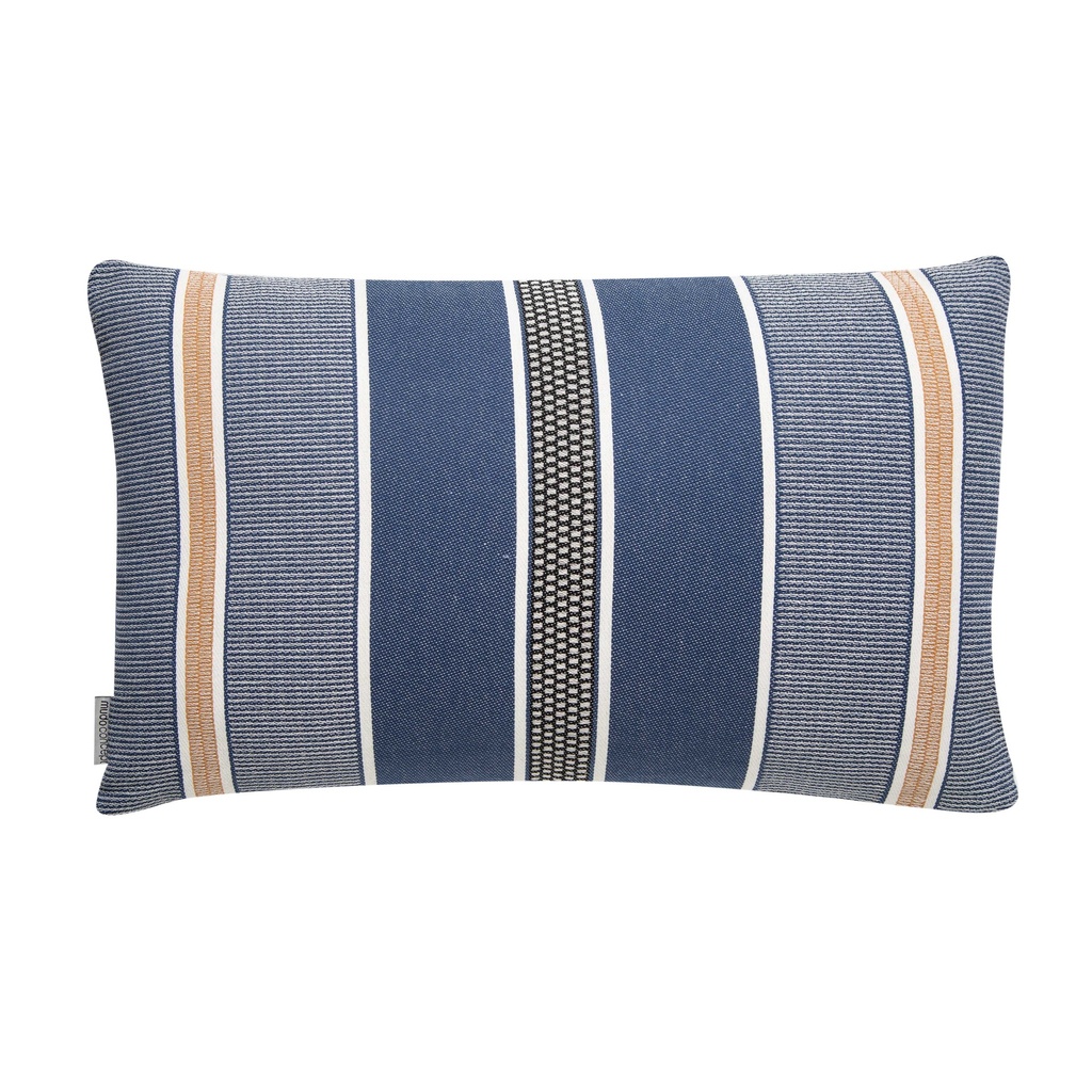 Azure Lines Decorative Pillow Navy Blue 35X55