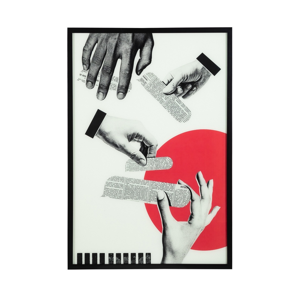 Bandage Framed Glass Wall Art 60X90 Cm