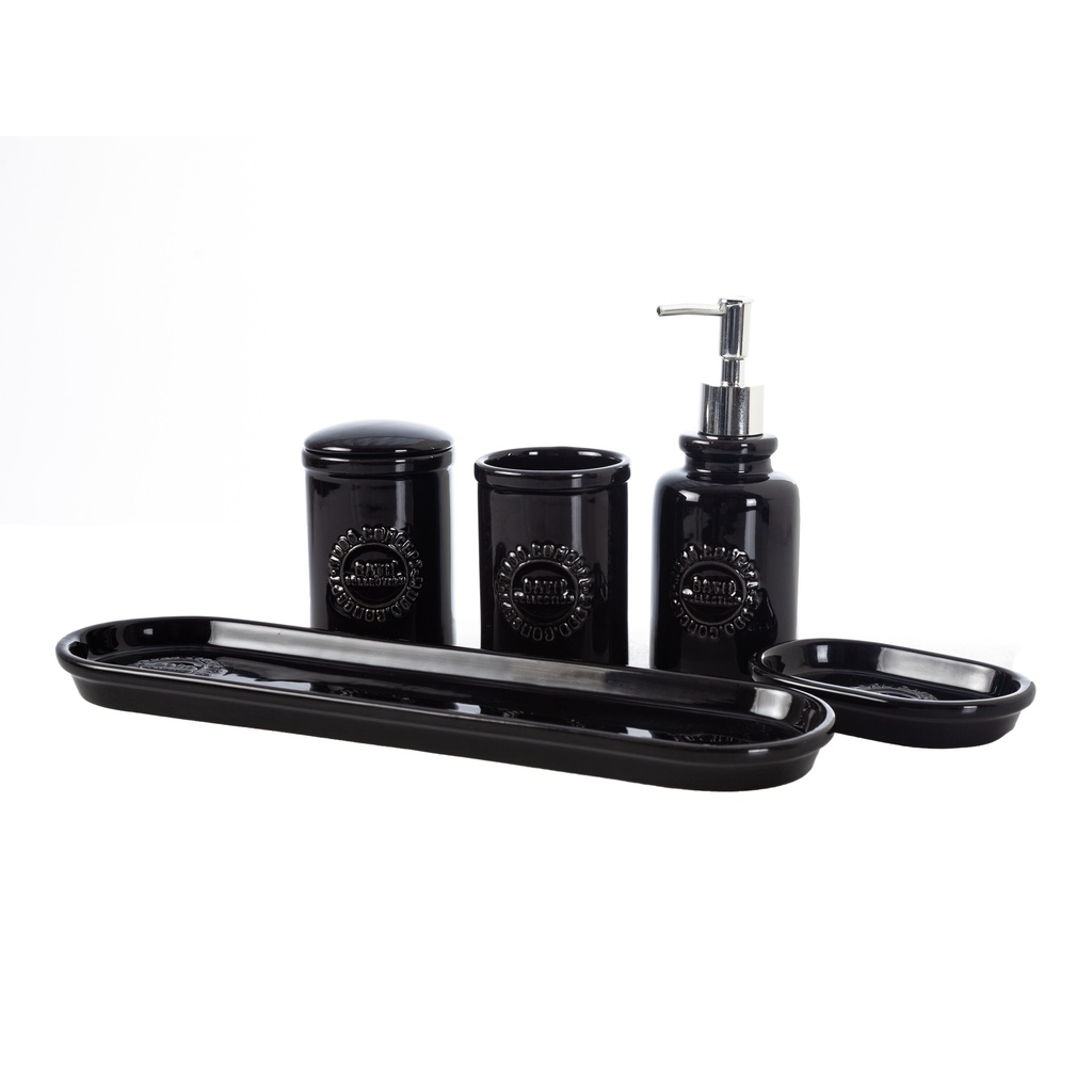 Barnes 5Pcs Bathware Set Black