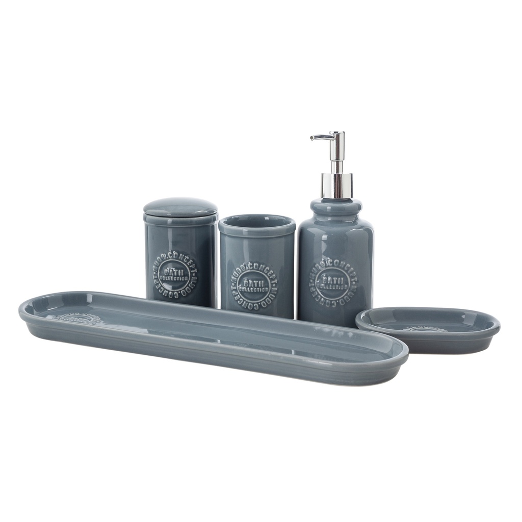 Barnes 5Pcs Bathware Set Grey