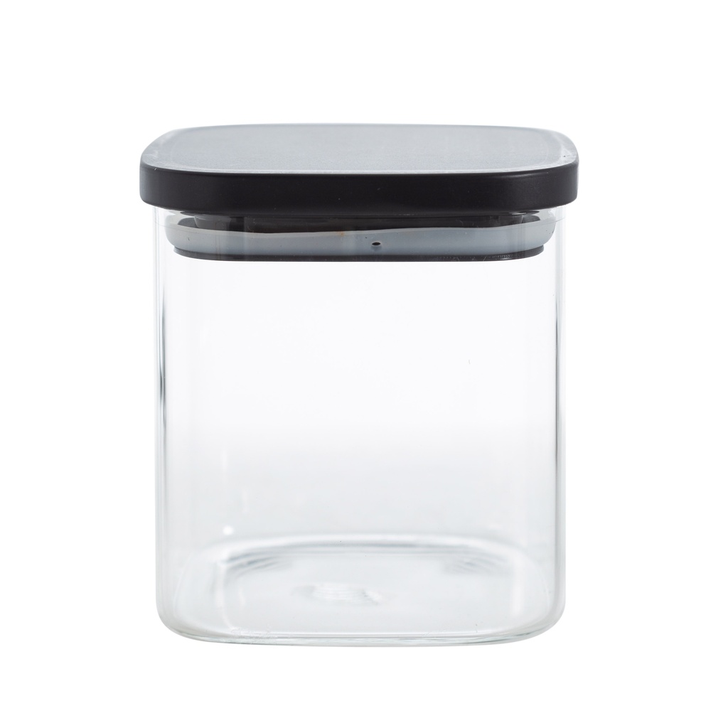 Black Borosilicat Glass Jar 600 Cc Black