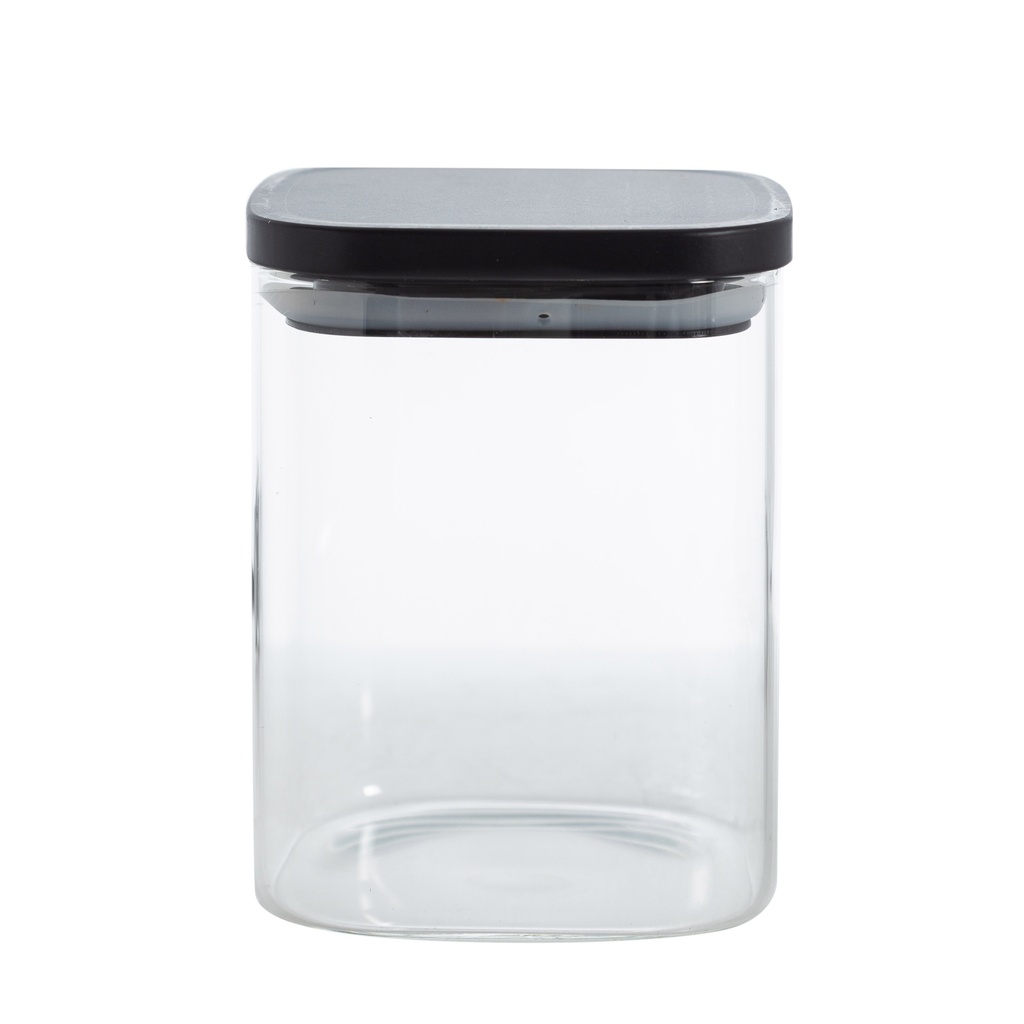 Black Borosilicate Glass Jar 800 Cc Black
