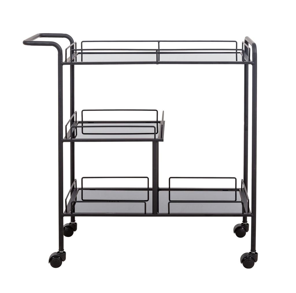 Black Two-Storey Serving Cart