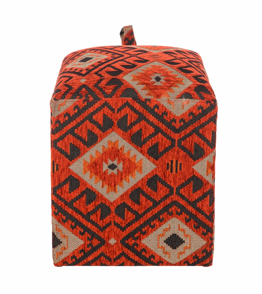 Bomma Puf Red Rug Patterned