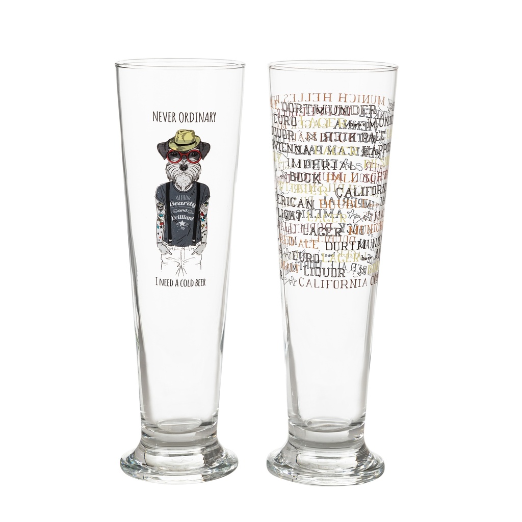 Bonn Beer Glass Set 2Pcs 400Cc