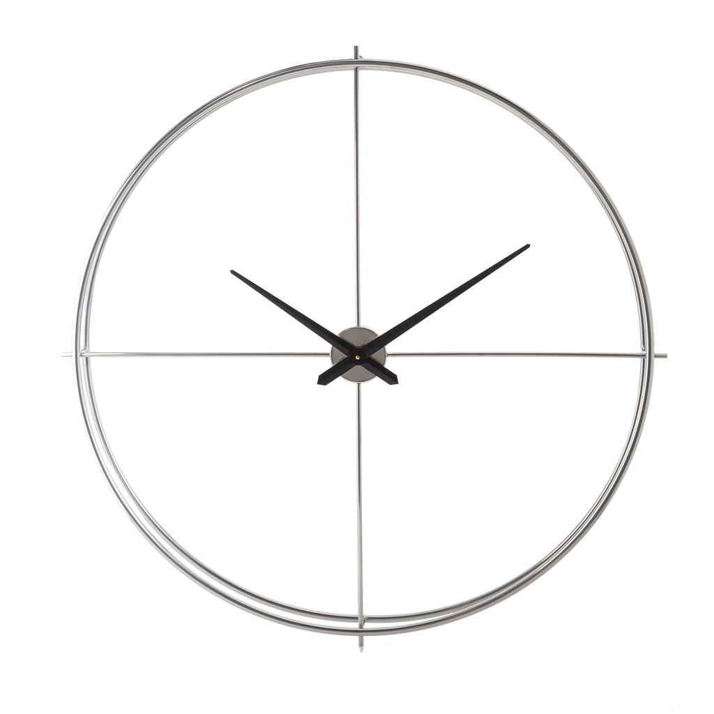 Carina Silver Wall Clock 95Cm