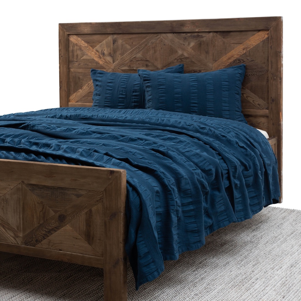 Curtis Bedspread Set Navy Blue 240X260