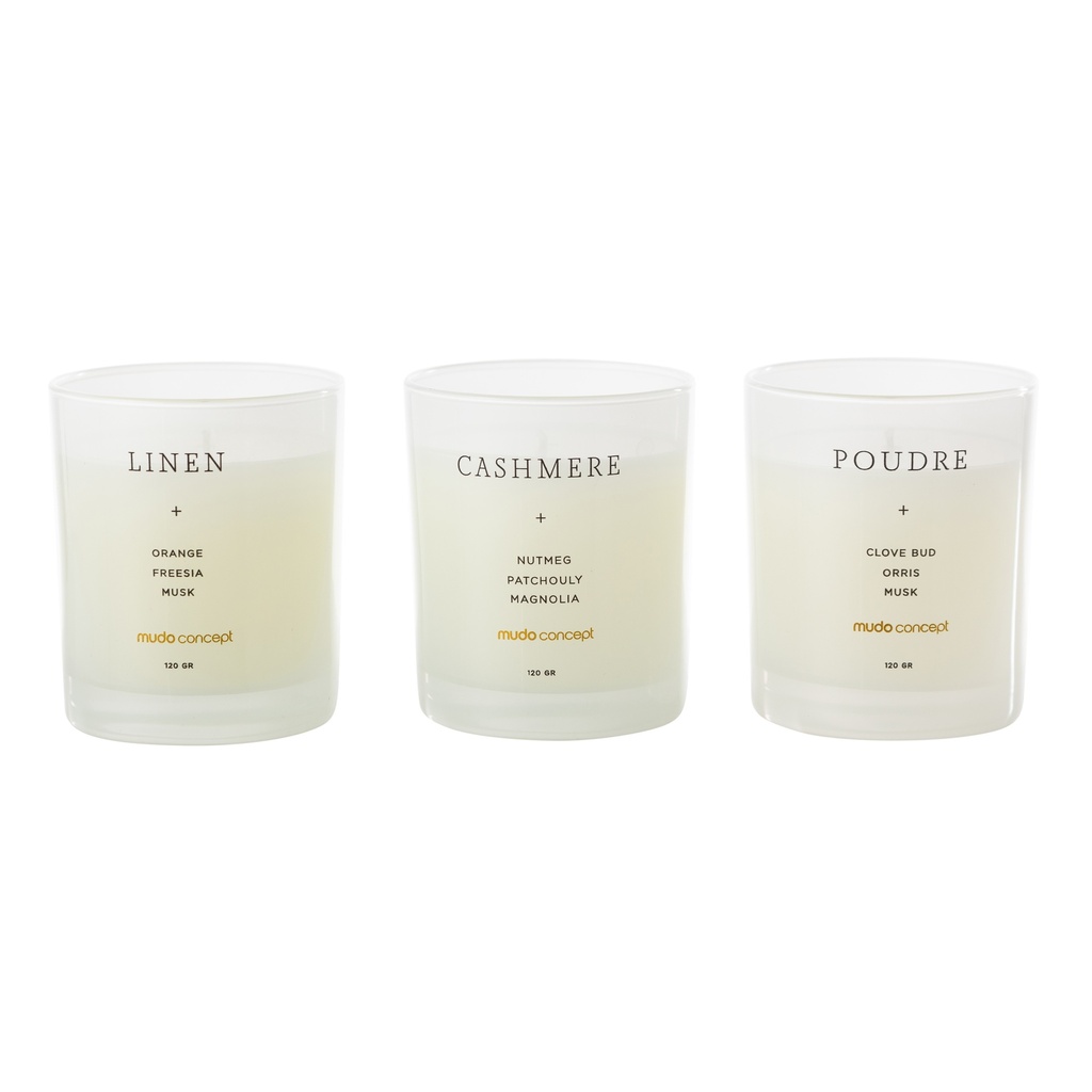 Dreamy White 3Pcs Candle Set