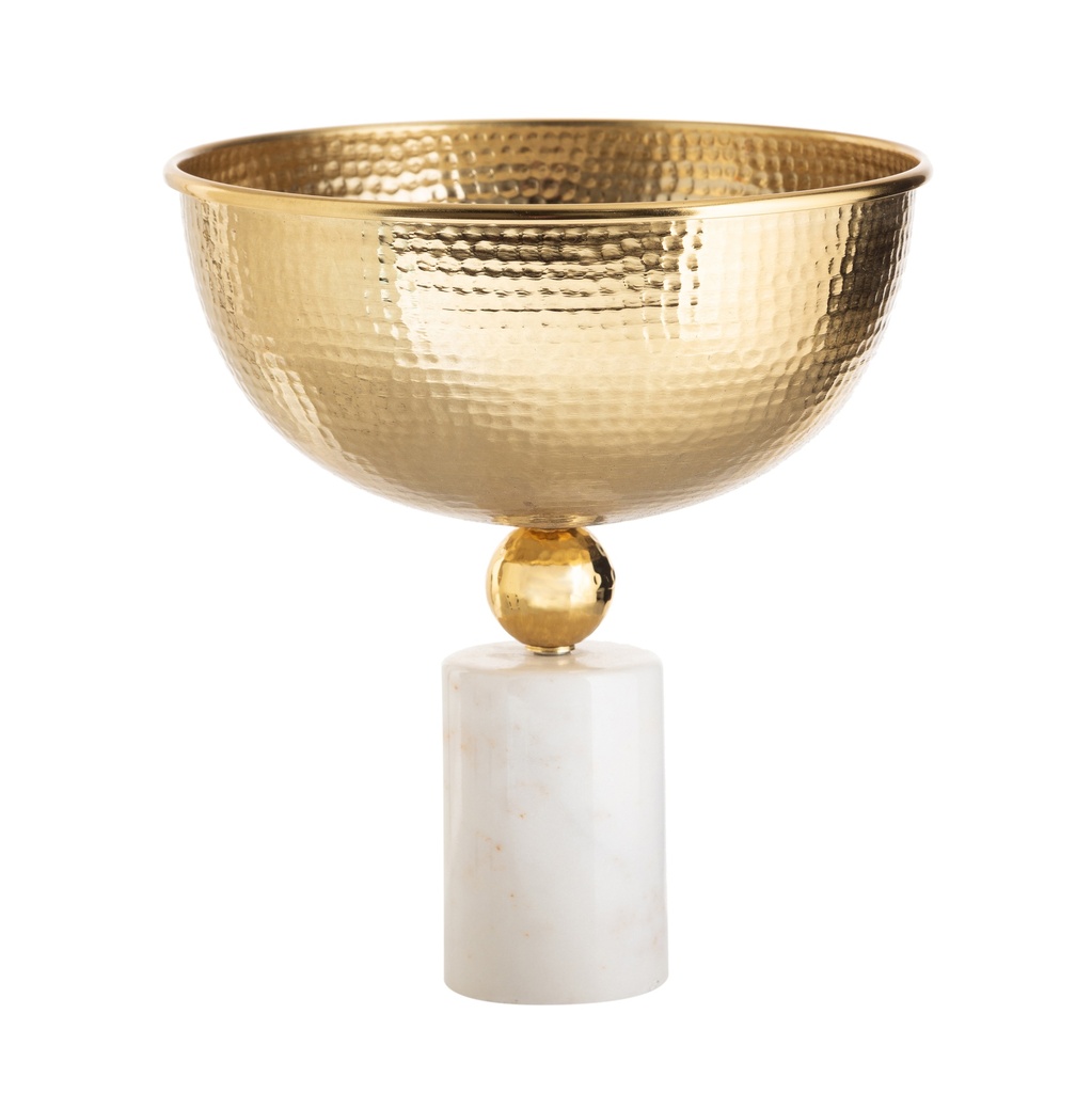 Goblet Marble Base Decorative Bowl 25X30 Cm