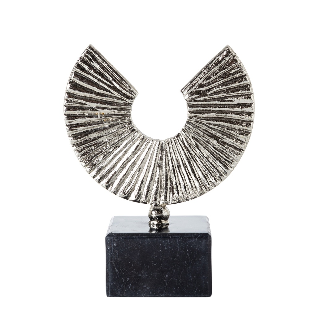 Halfmoon Marble Base Object 8X24X19Cm