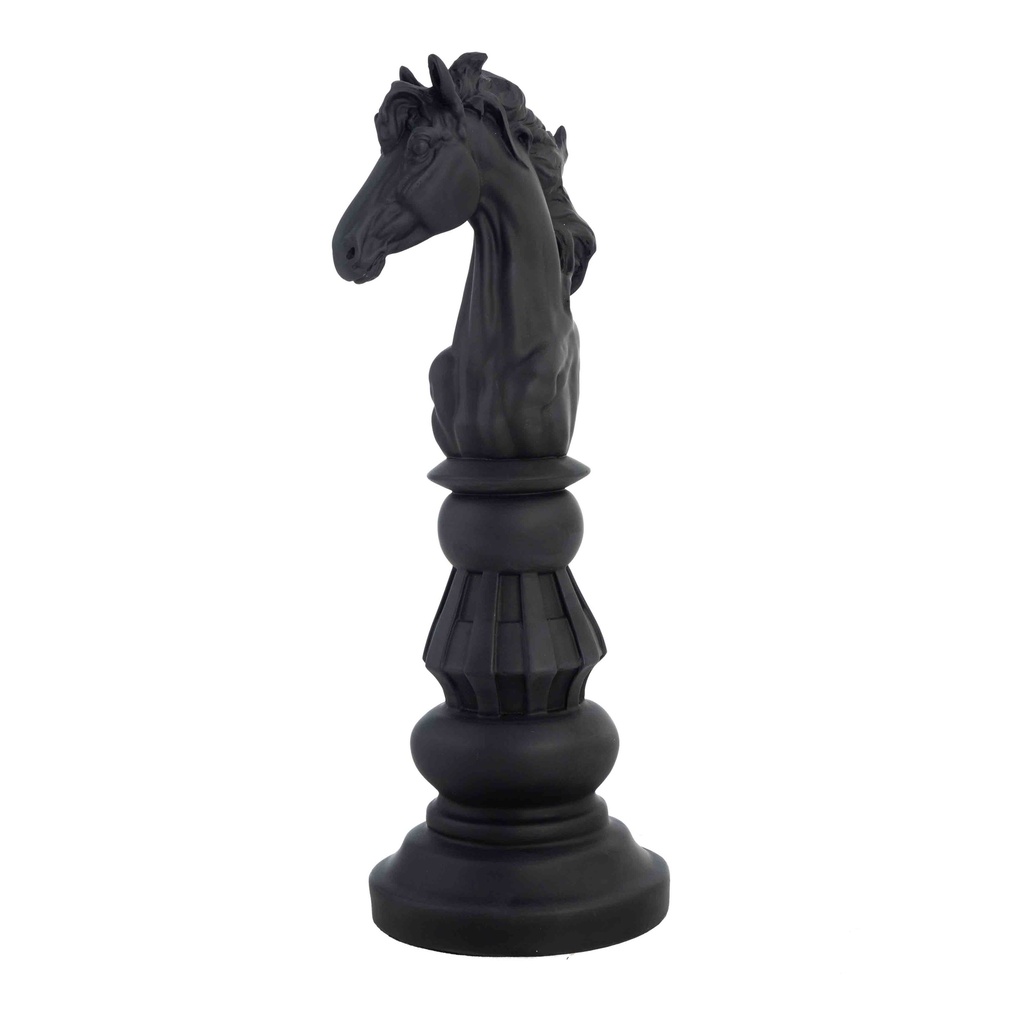 Horse Black Object 13X12X33Cm