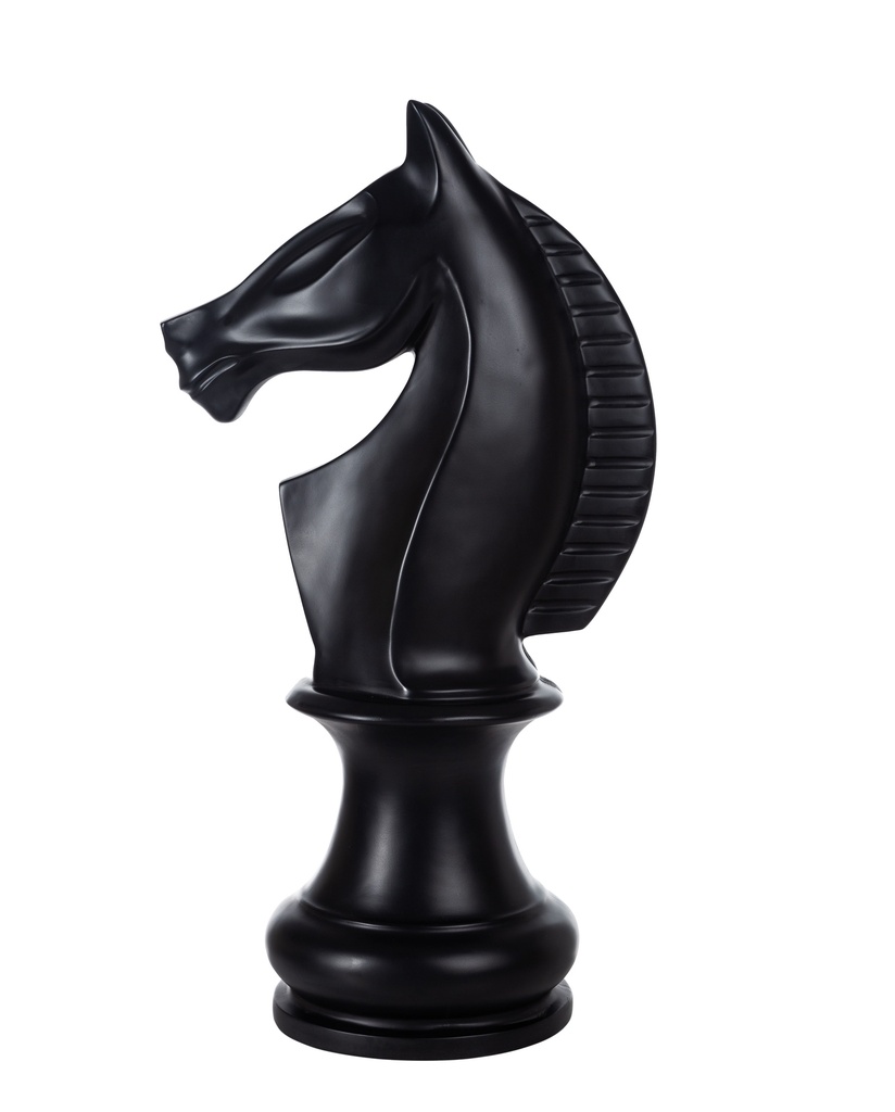Horse Black Object 28X28X78Cm