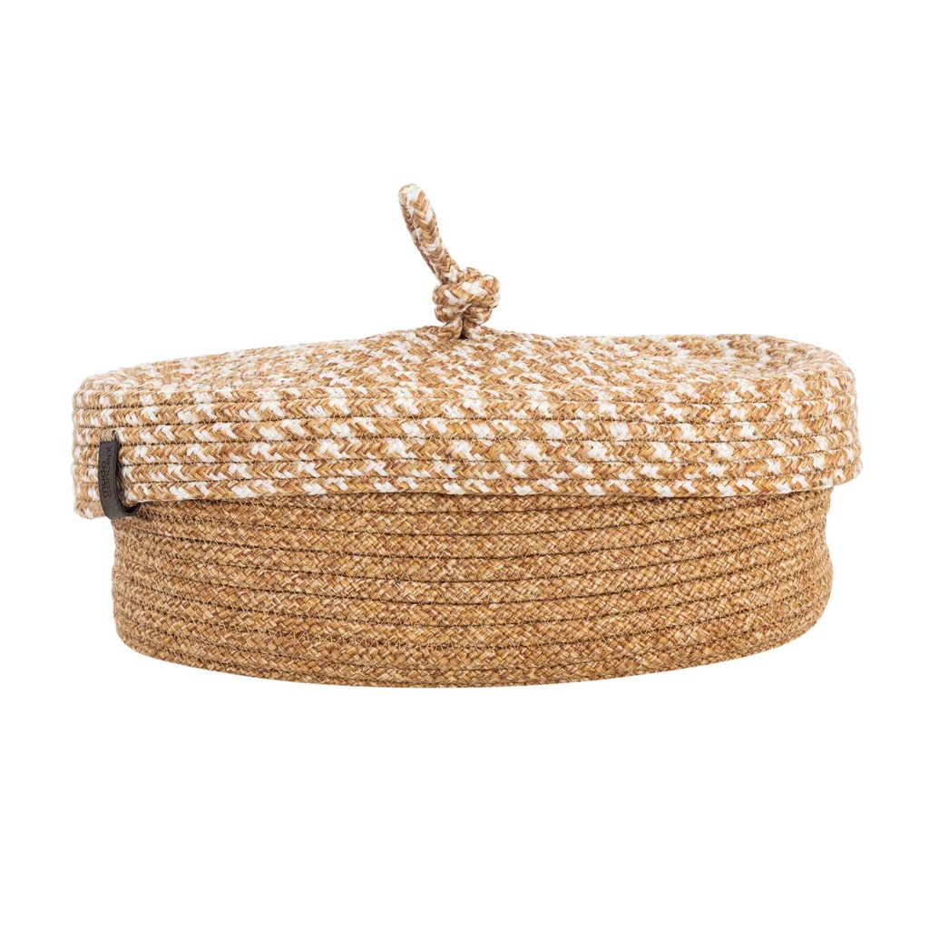 Joy Covered Basket Natural 23X37X12Cm