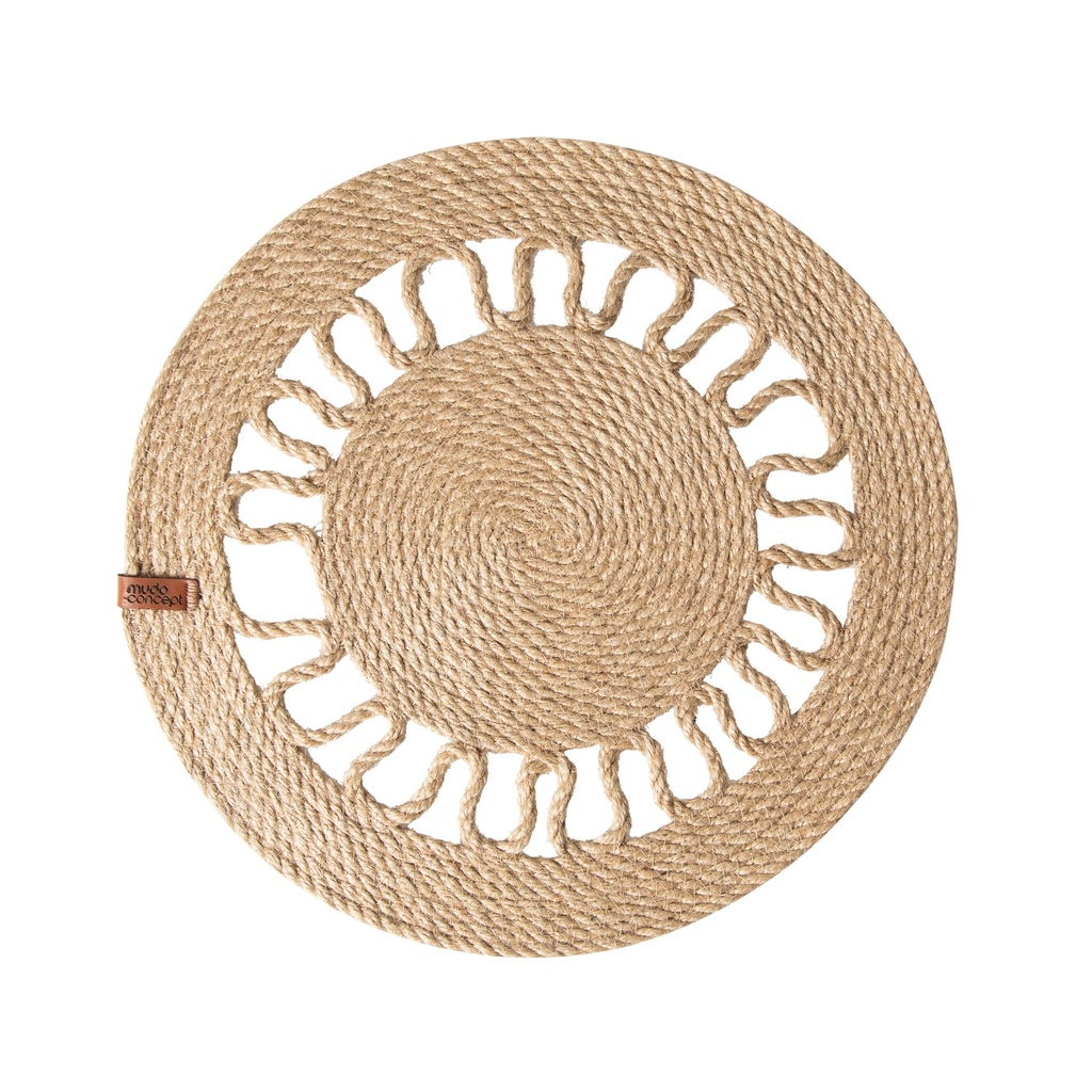 Jute Patterned Table Mat -37 Cm