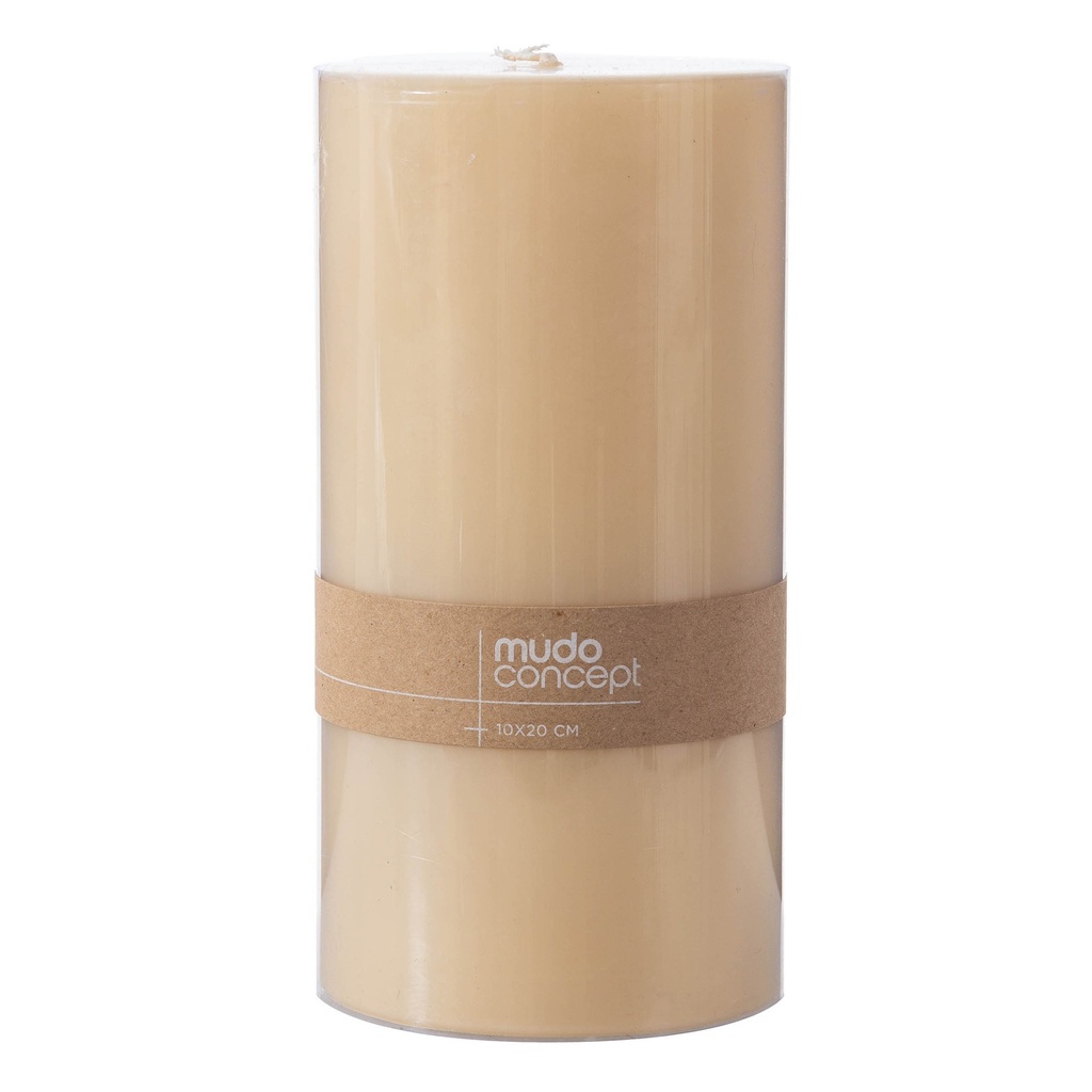Lantern Candle Cream 10X20Cm