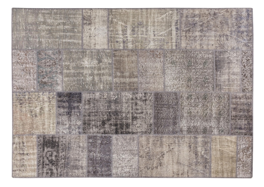 Lima Patchwork Carpet Grey 170X240