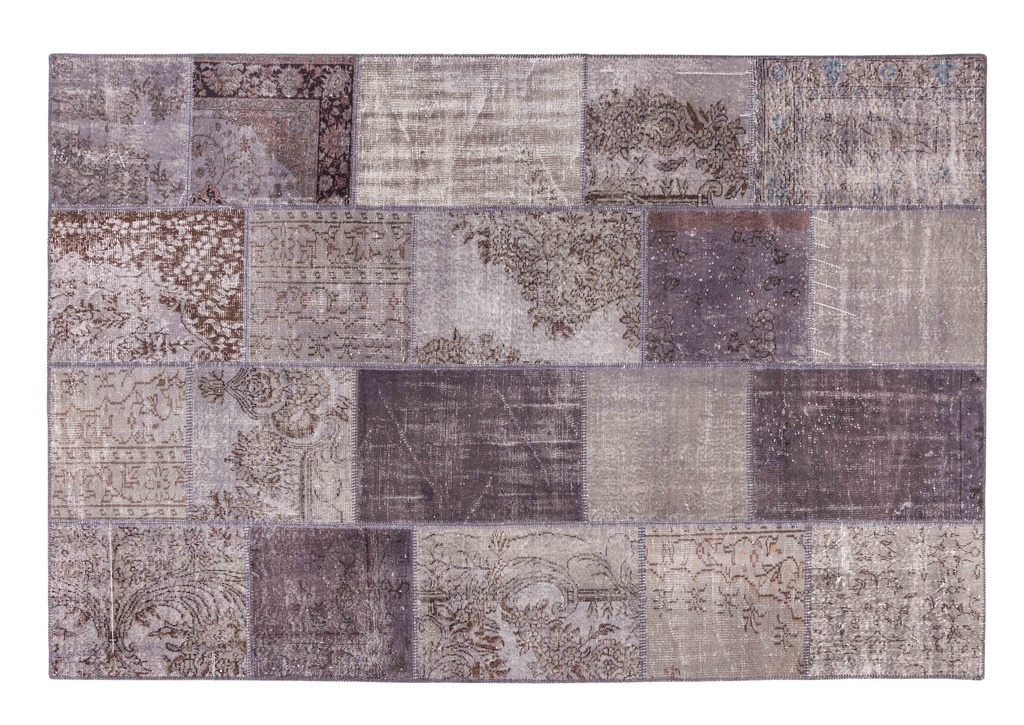 Lima Patchwork Carpet Grey 200X300
