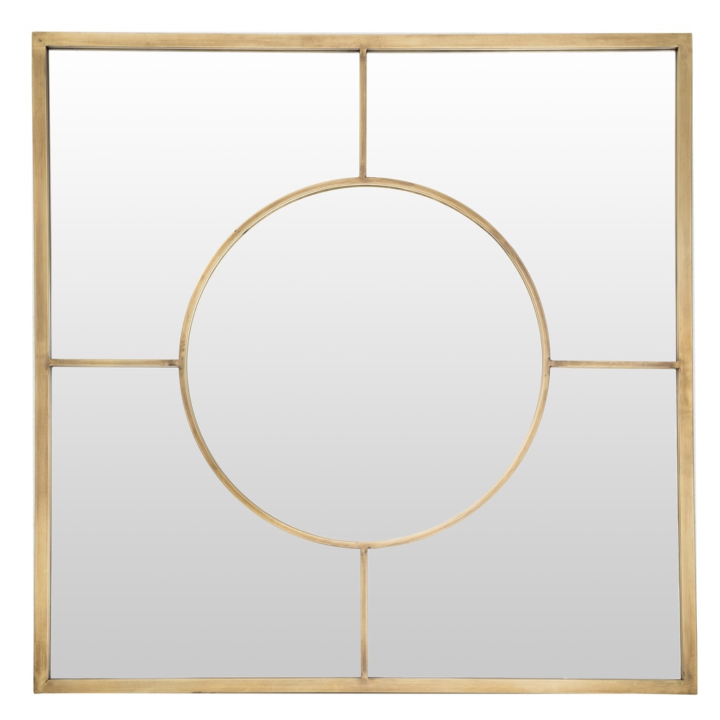Marcos Gold Wall Mirror 90X90Cm