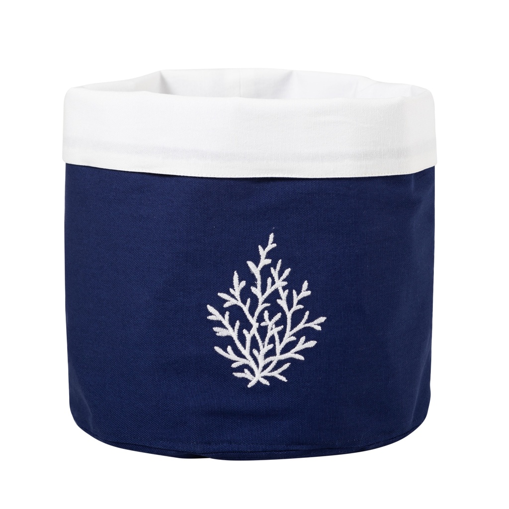 Marine Coral Embrodiered Basket 25X25