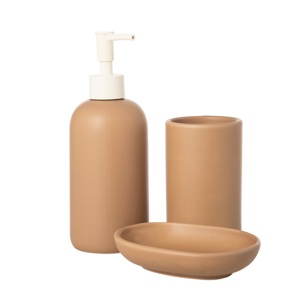 Matt Beige 3Pcs Bathware Set