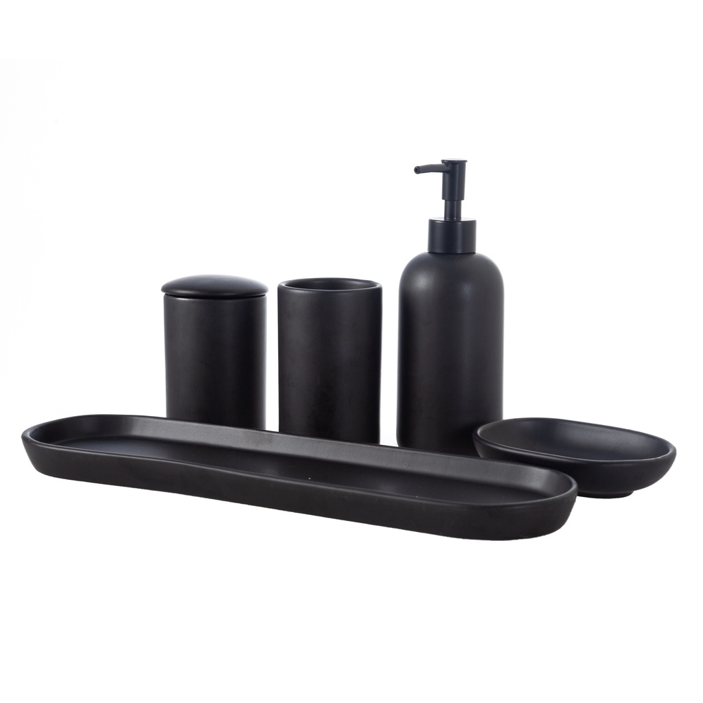 Matt Black 5Pcs Bathware Set