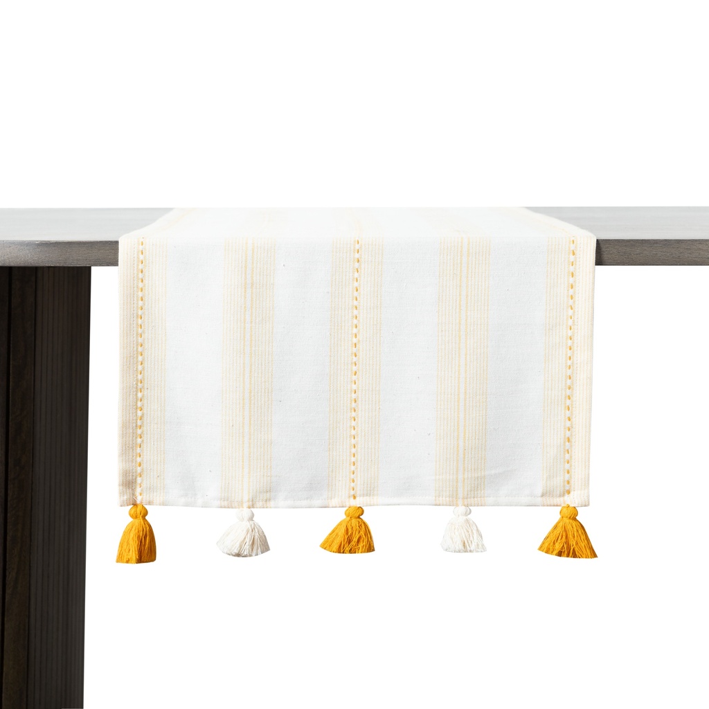 Miranda Tasseled Runner Mustard 45X130