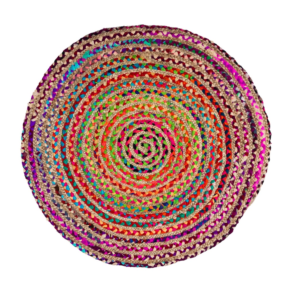 Molly Jute Rug Colourful 90Cm