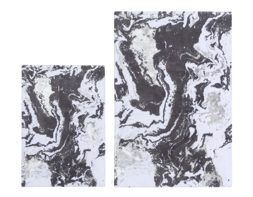 Motley Smoke Silver Bathmat Set