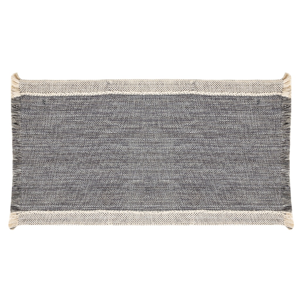 Nancy Bordered Rug Grey 80X150
