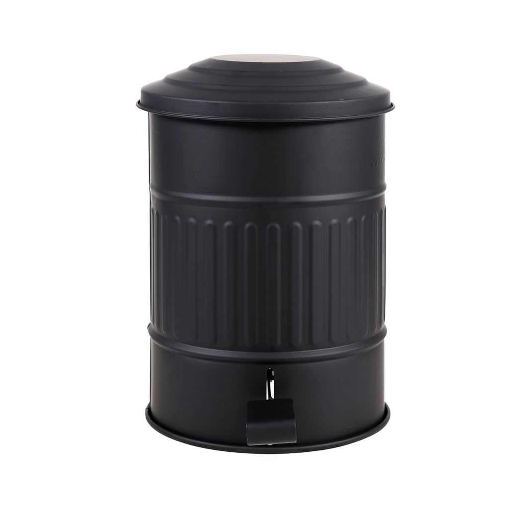 Pedalled Trash Can Matt Black 8 Lt