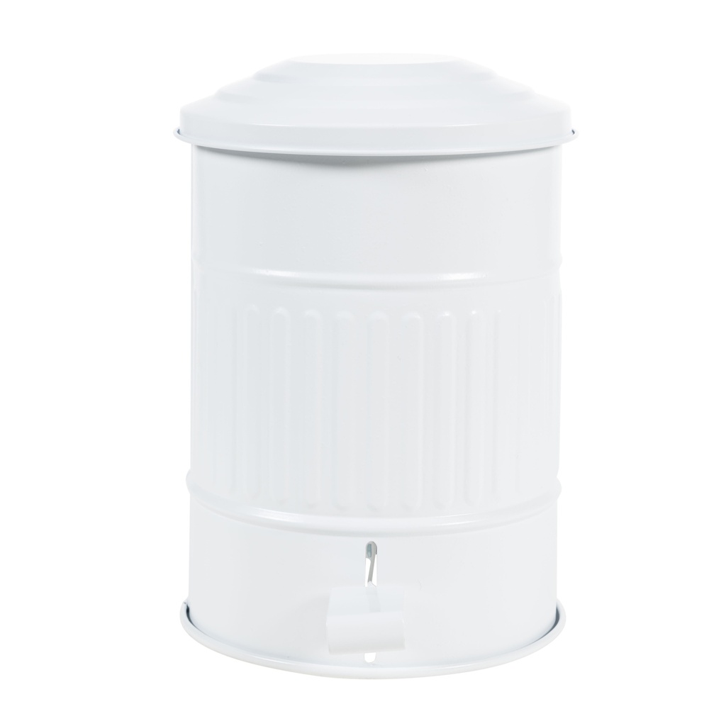 Pedalled Trash Can White 8 Lt