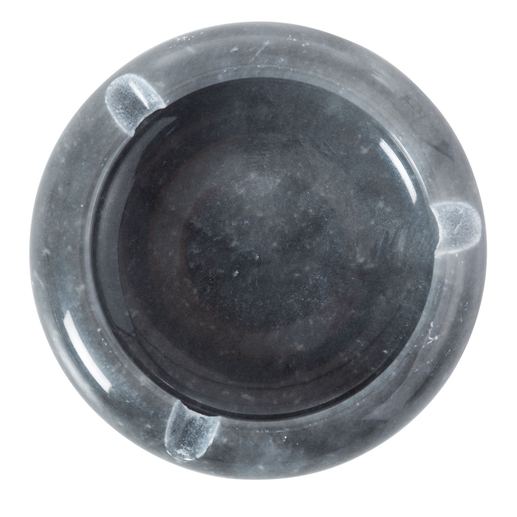 Round Marble Ashtray Gray