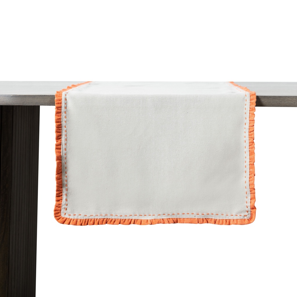 Sasha Frilled Runner Beige 45X130