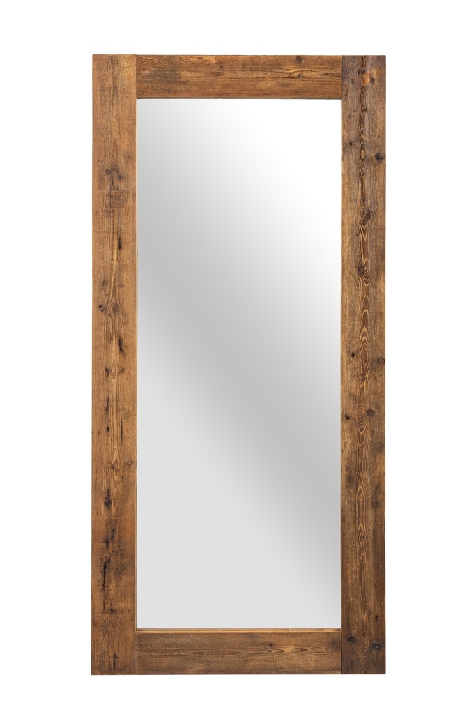 Troya Wooden Wall Mirror 100X220 Cm