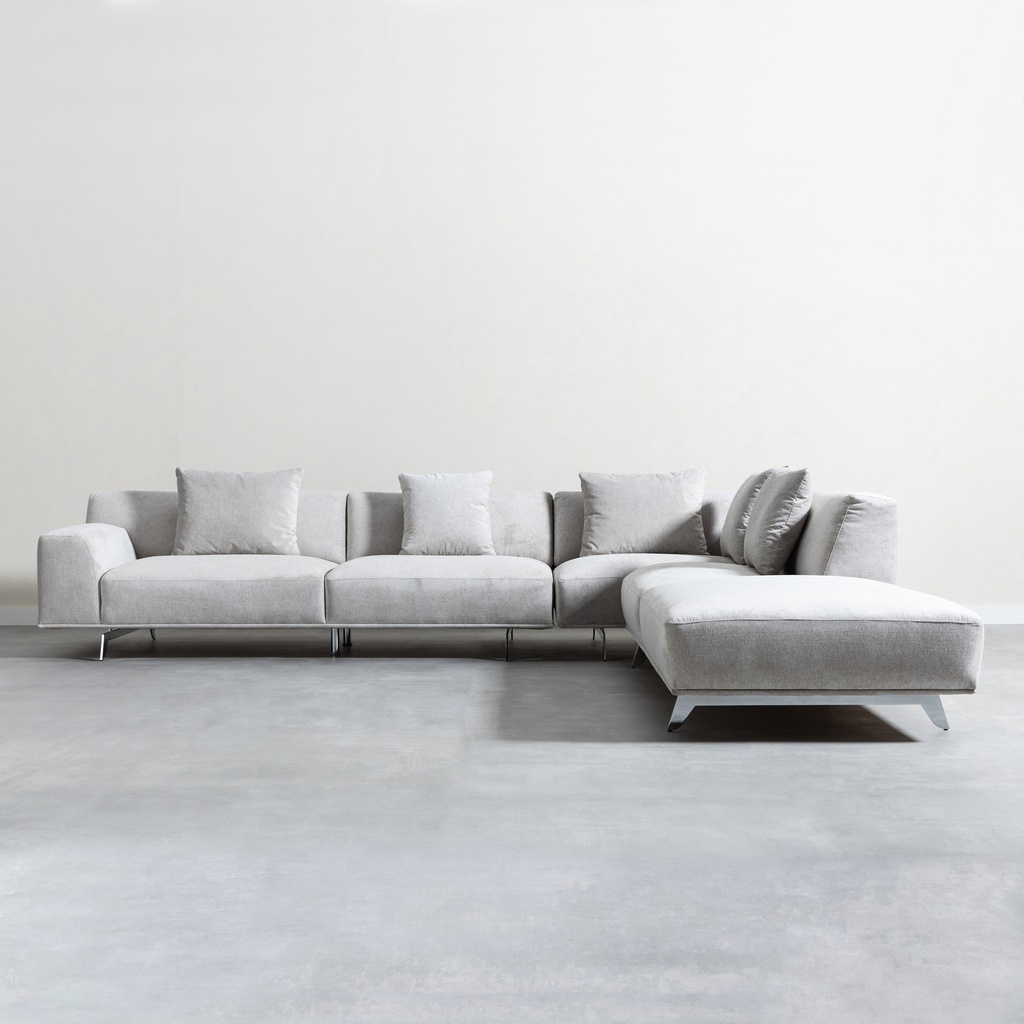 Venezia L Shape Sofa Beige Left New