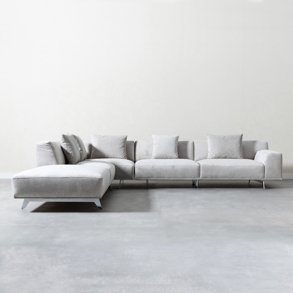 Venezia L Shape Sofa Beige Right New