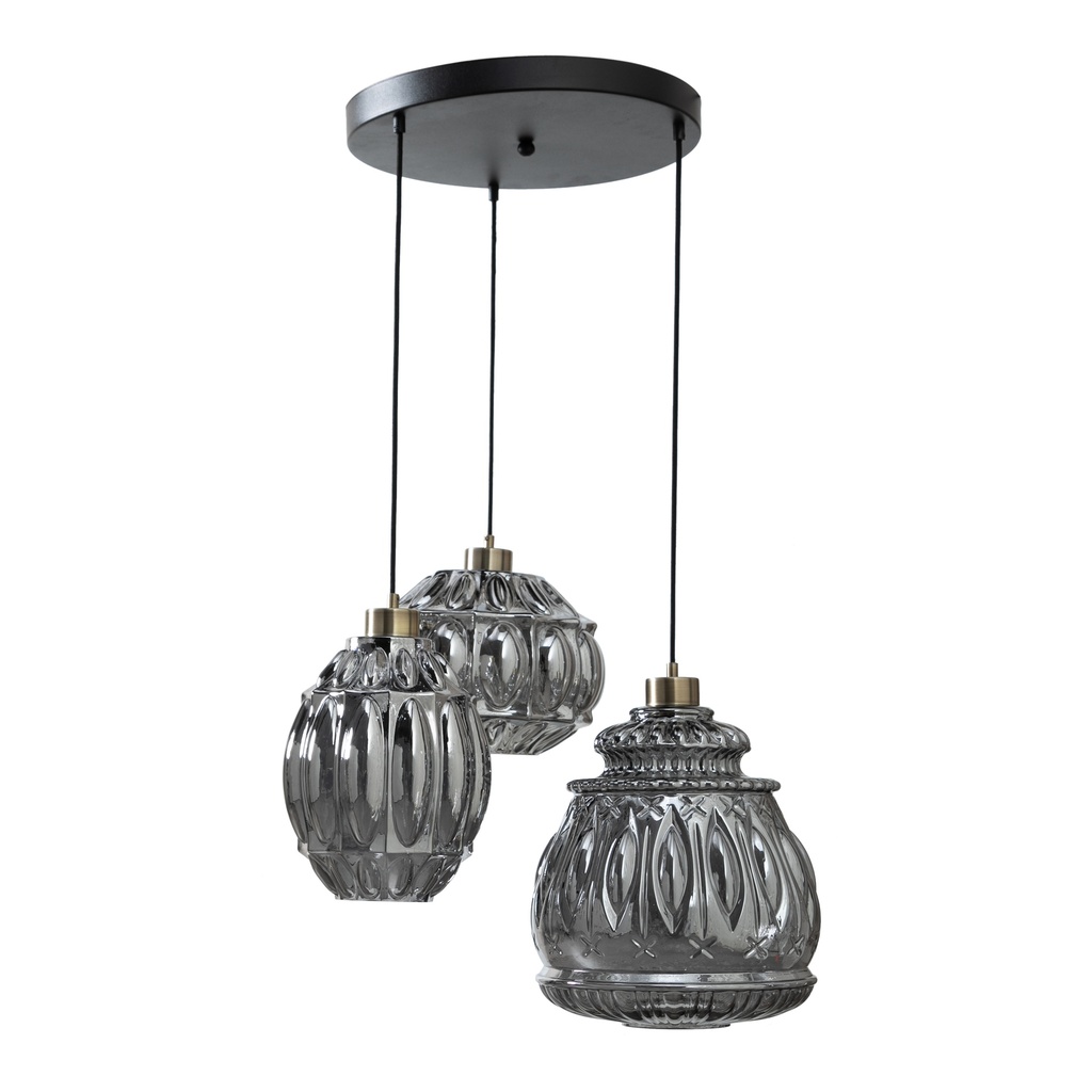 Versay 3 Pendant Lamp Smoked