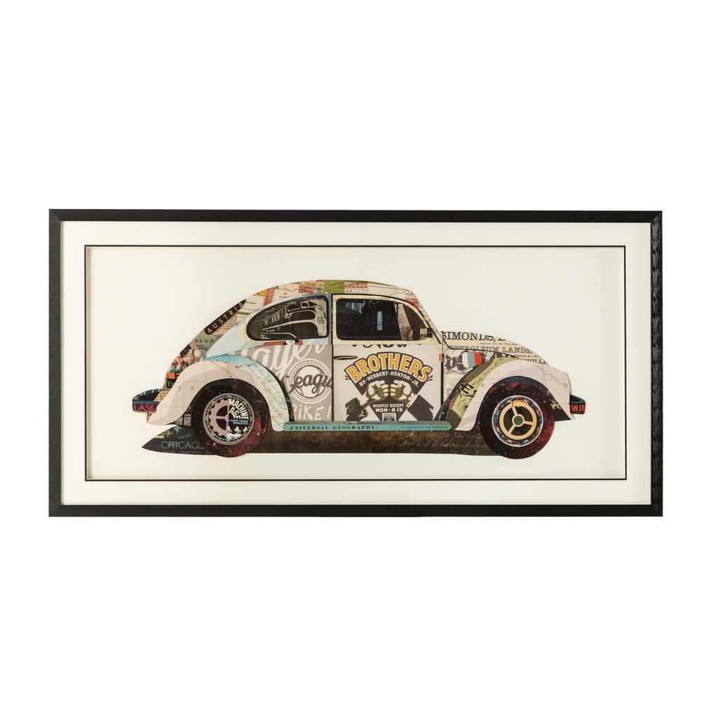 Vintage Car Frame Wall Art 130X65 Cm