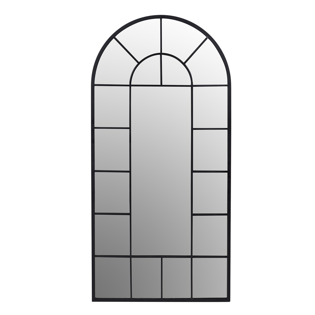 Window Metal Mirror Black 84X174Cm