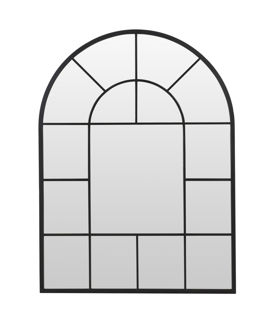 Window Metal Mirror Black 94X132Cm
