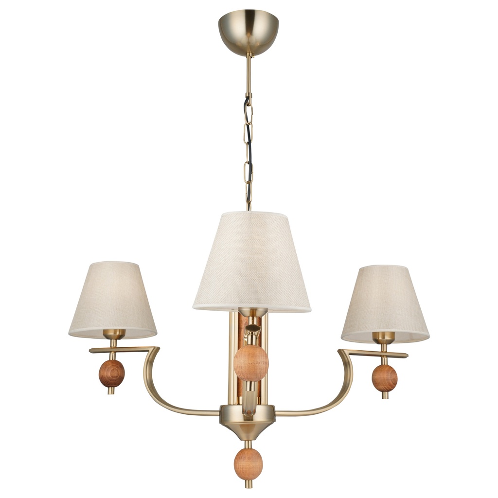 Wooden 3 Chandelier