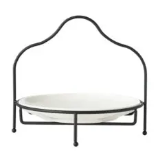 Gurme Platter With Stand 22Cm - Black