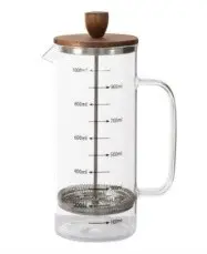 Acacia Lid French Press With Measurement Sca
