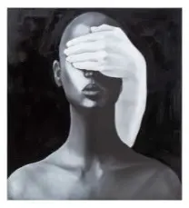 Abstract Women In Black Oil Painting 120X120Cm