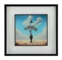 Solus Framed Glass Artwork 60X60 Cm