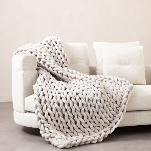 [Home Textile - Linen - Blankets / 1238039001 / 120*180*1] Abella Throw Cream 120X180