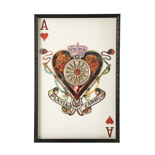 [Decorative - Wall Decoration - Framed And Unframed Paintings / 1243154001 / 60*90*4] Ace Of Hearts Framed Wall Art 60X90 Cm