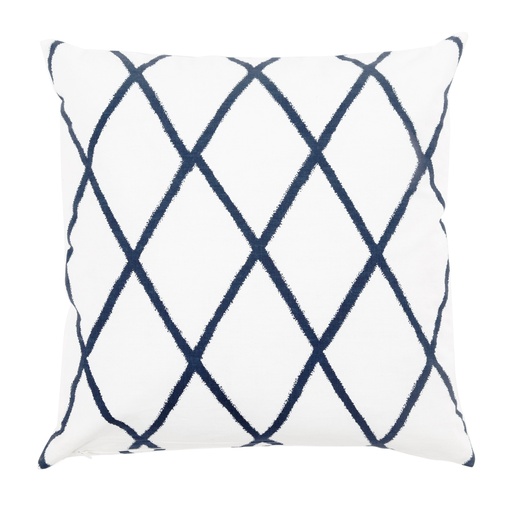 [Home Textile - Decorative Pillow & Cushion - Decorative Pillows / 1219016001 / 50*50*5] Alice Decorative Pillow 50X50Cm Navy Blue-White